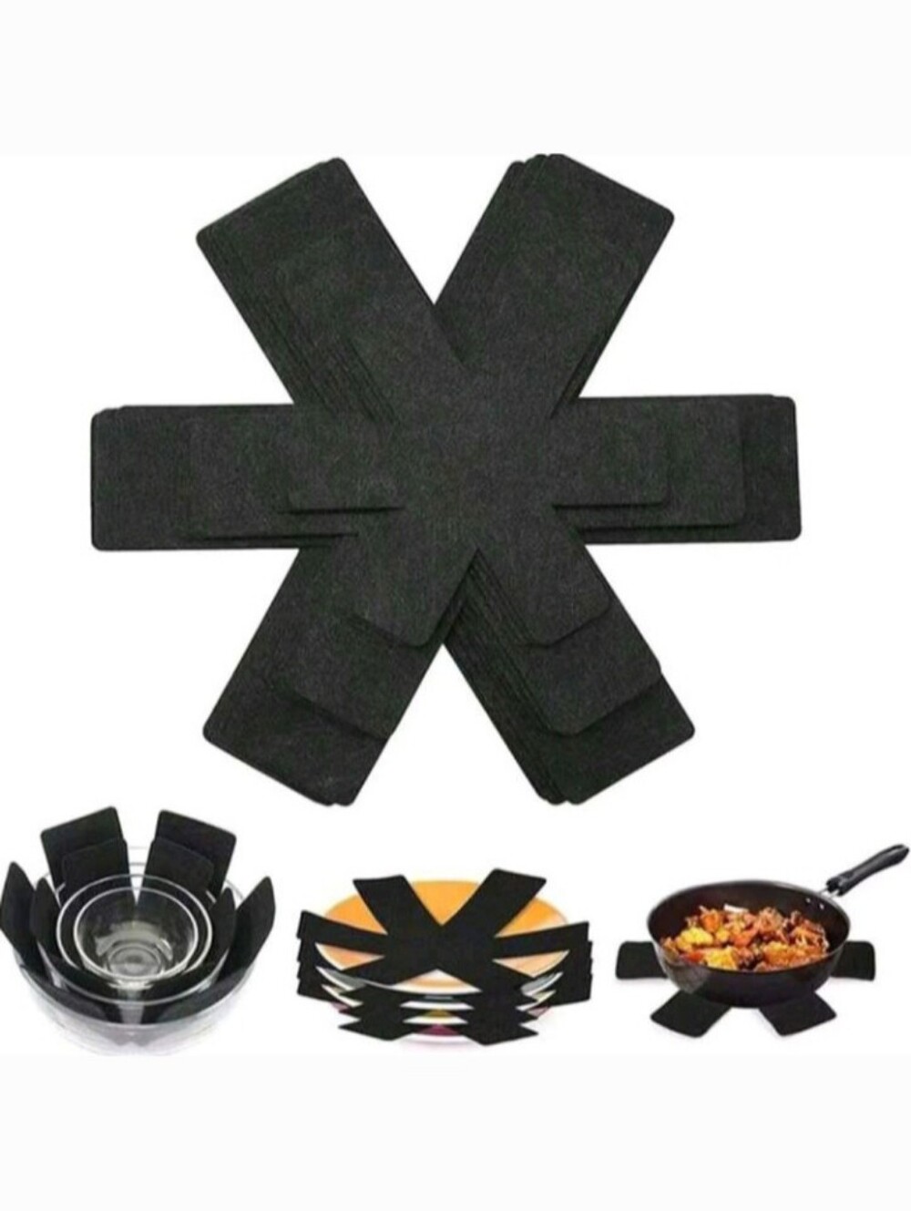 4/$40 New Pot & Lid Protectors - Set Of 12 Pieces (3 Sizes)